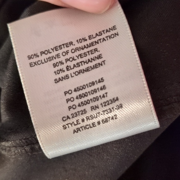 Wilfred Free By Aritzia Black Suede Mini Skirt Size 6 - Picture 5 of 6